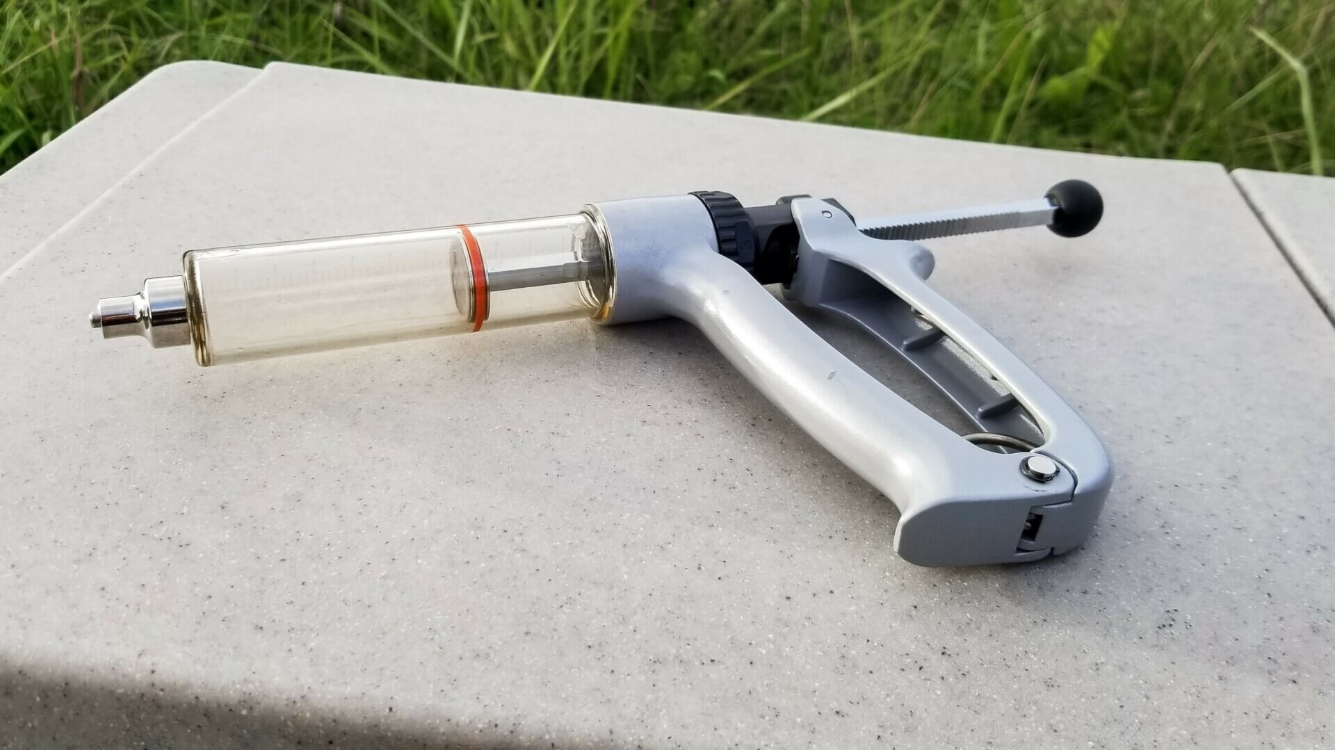 CattleVacBox Repeater Syringe on Boss Vaccine Cooler